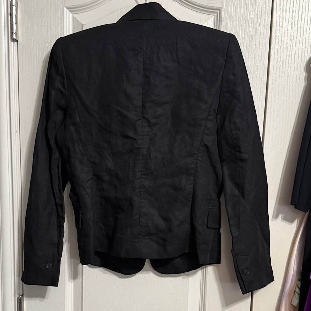 💙💖 Isabel Marant Black Linen Blend Blazer‎ Minimalist Old Money Quiet Luxury - Picture 3 of 8
